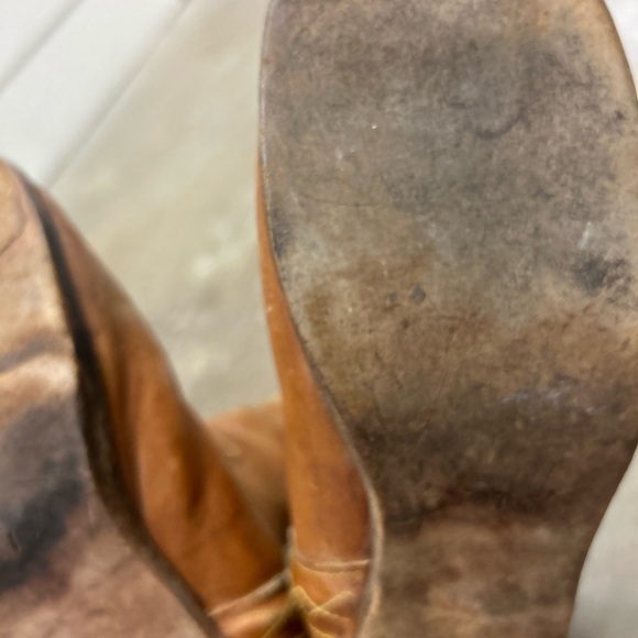 Vintage 70s campus Brown Leather Women's Boots - Picture 9 of 12